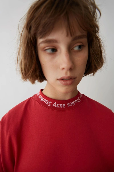 Shop Acne Studios Oversized T-shirt Ruby Red