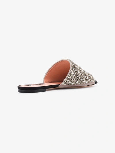 Shop Rochas Jewelled Slides In Metallic