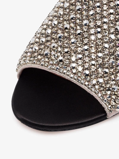 Shop Rochas Jewelled Slides In Metallic