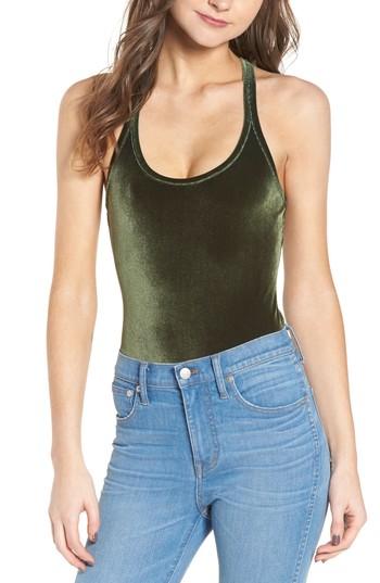 madewell velvet bodysuit