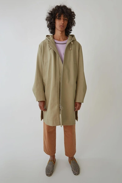 Shop Acne Studios A-line Parka Chino Beige