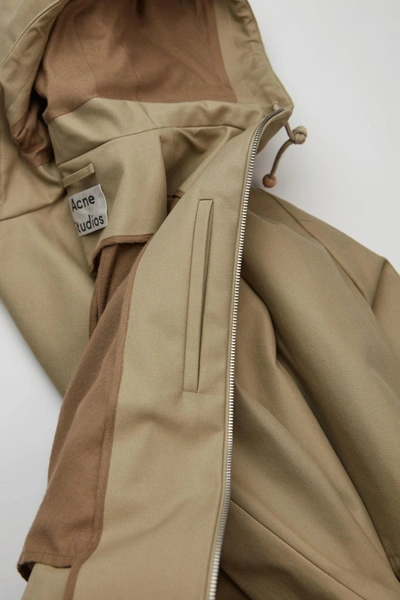 Shop Acne Studios A-line Parka Chino Beige