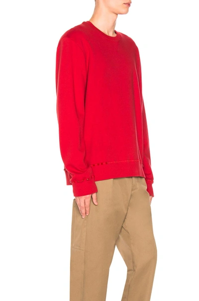 Shop Valentino Studded Sweatshirt In Ted In Red