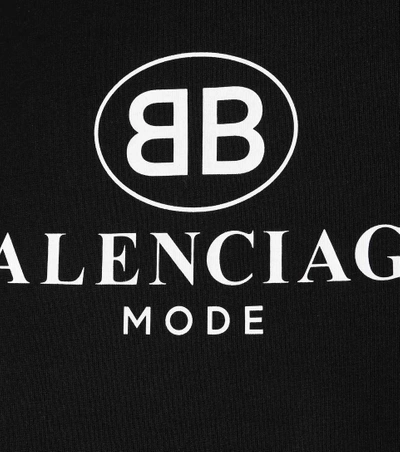 Shop Balenciaga Printed Cotton T-shirt In Eoir