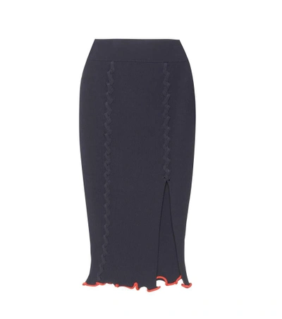 Shop Opening Ceremony Criss Cross Pencil Skirt In Blue