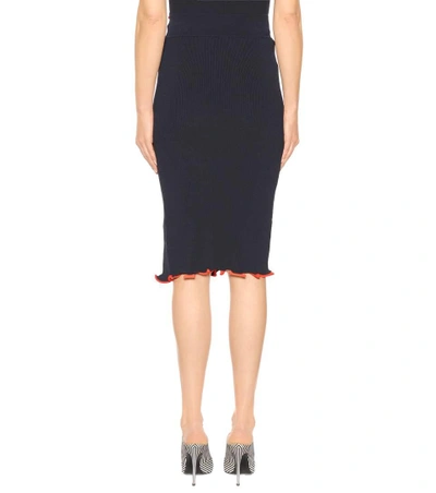 Shop Opening Ceremony Criss Cross Pencil Skirt In Blue