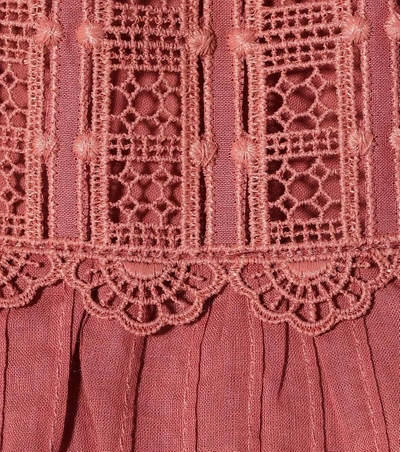 Shop Zimmermann Off-the-shoulder Cotton Minidress In Red