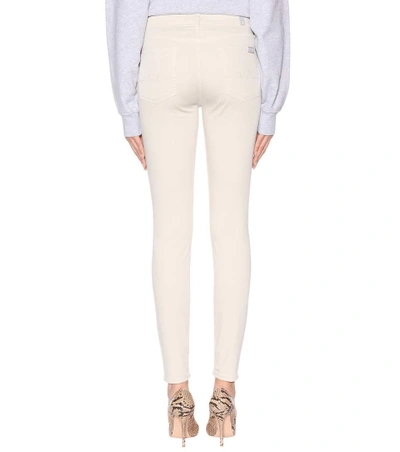 Shop 7 For All Mankind Mid-rise Skinny Jeans In White