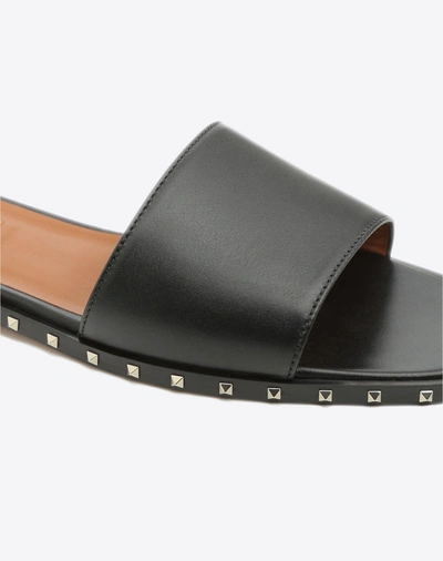Shop Valentino Sole Stud Slide Sandal In Black