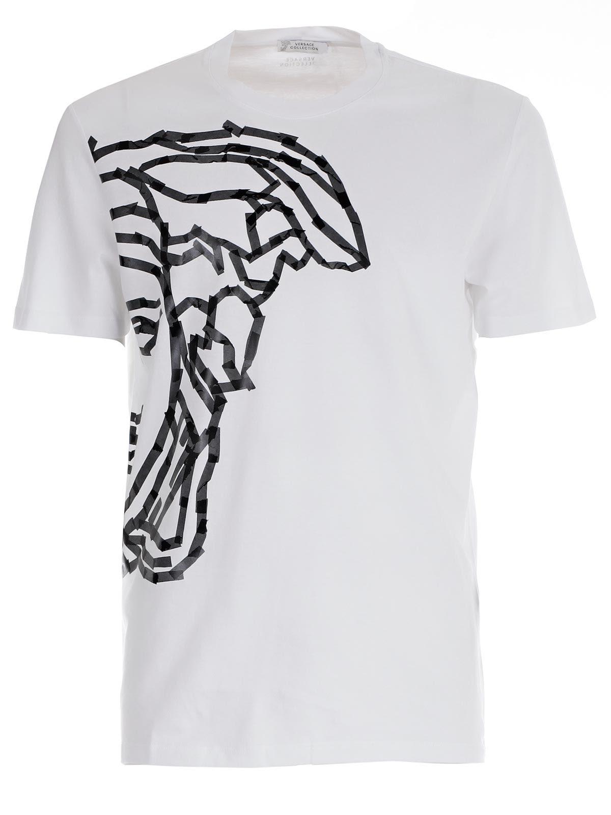 Versace Medusa Tape Graphic T-shirt In 