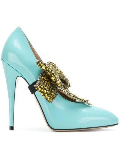 Shop Gucci Elaisa Pumps In Blue