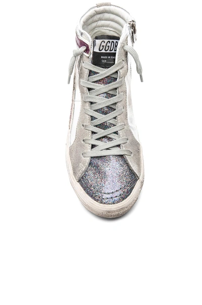 Shop Golden Goose Slide Sneakers In Metallic Silver