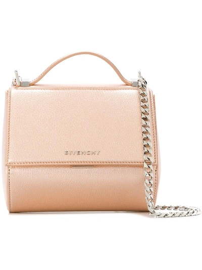 Shop Givenchy Mini Pandora Box Chain Bag - Pink In Pink & Purple