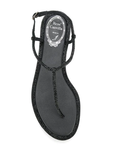 Shop René Caovilla Verzierte Sandalen In Black