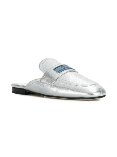 Shop Prada Loafer Mules - Grey