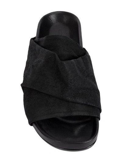 Shop Rick Owens Wrapped Slider Sandals In Black