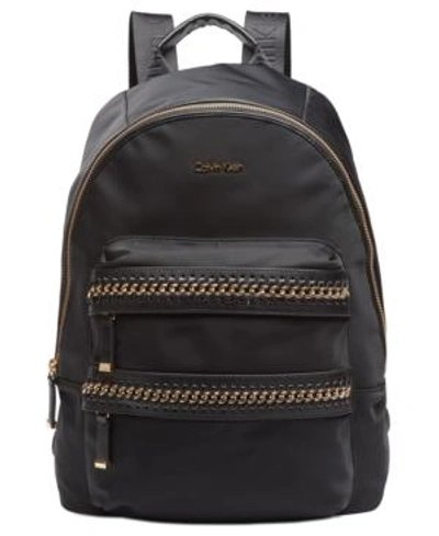 Shop Calvin Klein Florence Chain Backpack In Black
