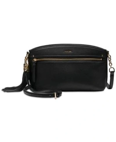 Shop Calvin Klein Lynn Pebble Medium Crossbody In Black