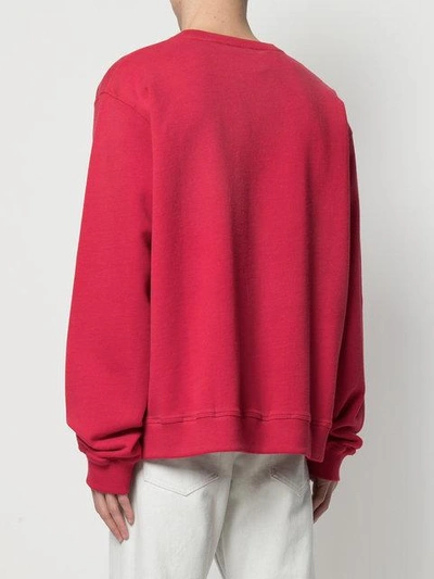 Shop Jw Anderson Embroidered Logo Sweatshirt In Red