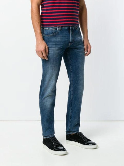 Shop Dolce & Gabbana Faded Straight Leg Jeans - Blau In Blue