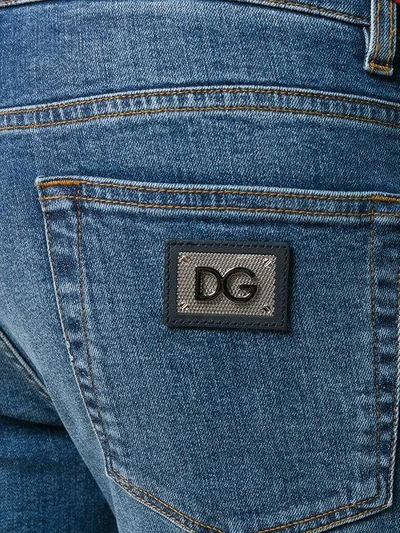 Shop Dolce & Gabbana Faded Straight Leg Jeans - Blau In Blue