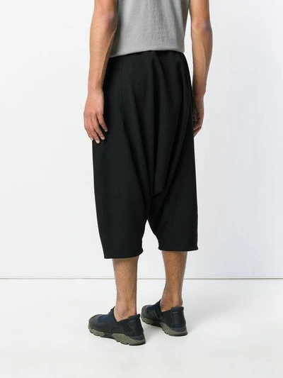 Shop Alchemy Cropped Drawstring Trousers In Black