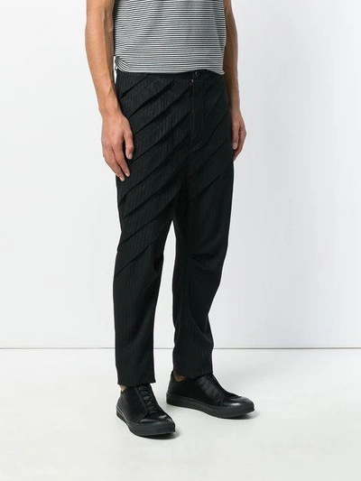 Shop Alchemy Pleated Trousers In Black