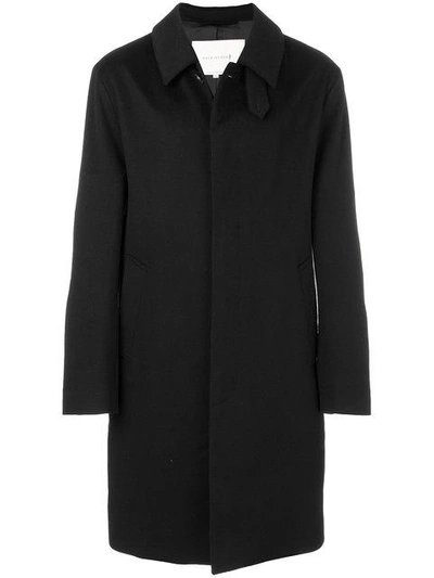 Shop Mackintosh Single Breasted Coat - Black