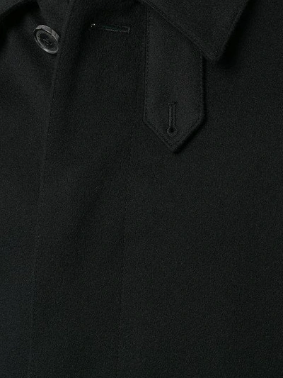 Shop Mackintosh Single Breasted Coat - Black