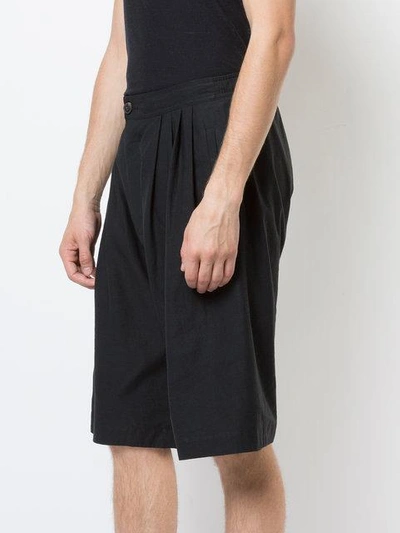 Shop Jan-jan Van Essche Wide Leg Shorts In Black