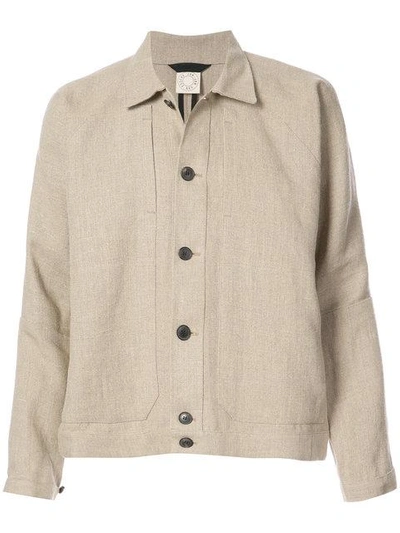 Shop Jan-jan Van Essche Jan Jan Van Essche Loose Fit Denim Style Jacket - Neutrals