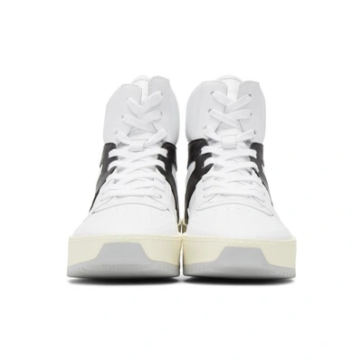 Shop Fear Of God White And Black Basketball High-top Sneakers In 0199 White/black