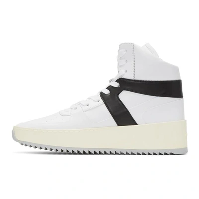 Shop Fear Of God White And Black Basketball High-top Sneakers In 0199 White/black