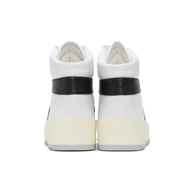 Shop Fear Of God White And Black Basketball High-top Sneakers In 0199 White/black