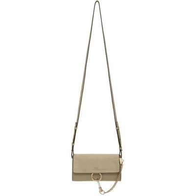 Shop Chloé Grey Faye Wallet Bag