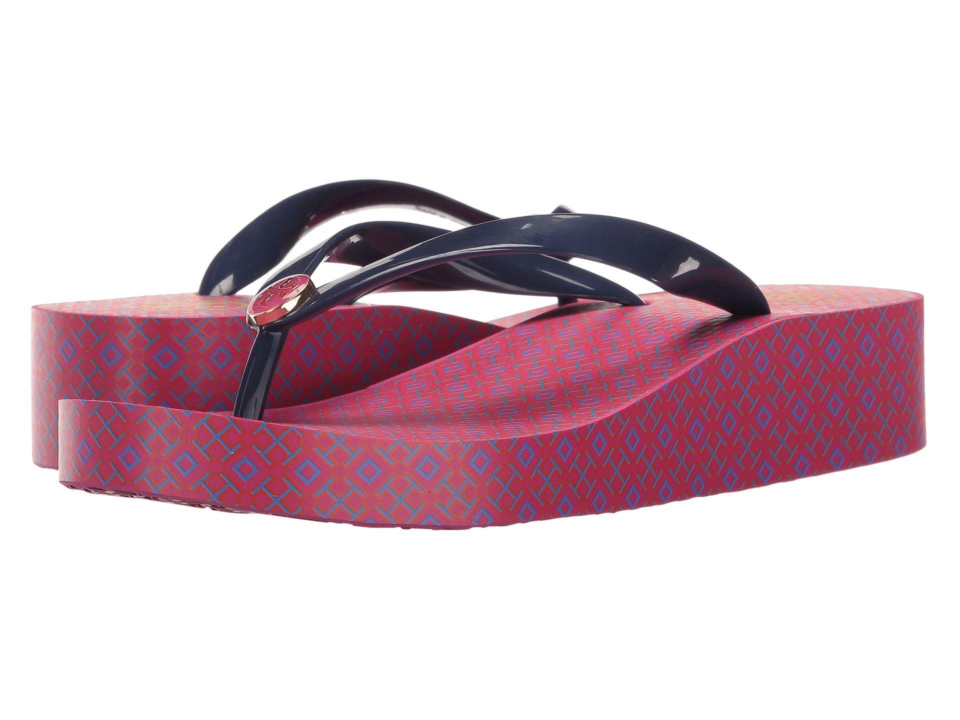 tory burch wedge flip flops sale