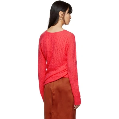 Shop Sies Marjan Pink Cashmere Libbie Twisted Sweater In Coral