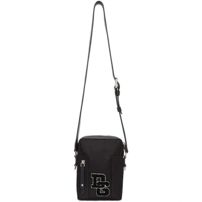 Shop Dolce & Gabbana Dolce And Gabbana Black Varsity Logo Camera Bag In 8b956 Black