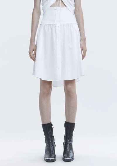 Shop Alexander Wang Washed Poplin Skirt In White