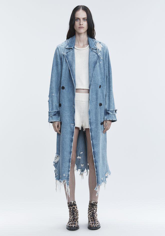 alexander wang denim trench coat