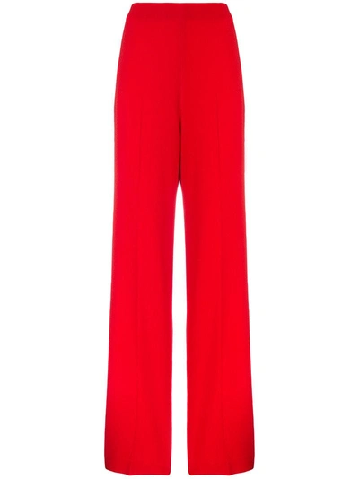 Shop Roland Mouret Crepe High-waisted Wide-leg Trousers