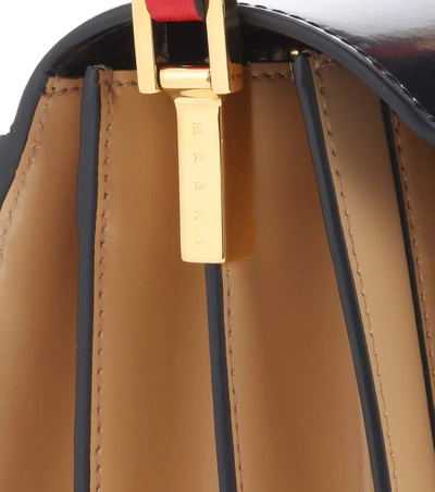 Shop Marni Trunk Leather Shoulder Bag In Beige