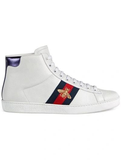 Shop Gucci Ace High In White