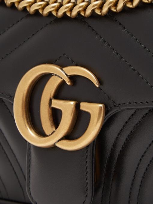Gucci Gg Marmont Mini Quilted-leather Cross-body Bag In Colour: Black ...