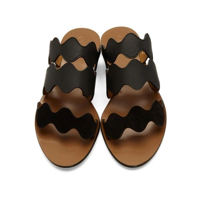 Shop Chloé Chloe Black Lauren Sandals In Nr001 Black