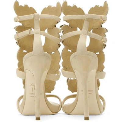 Shop Giuseppe Zanotti Beige Coline Wings Sandals In Nude