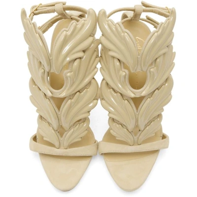 Shop Giuseppe Zanotti Beige Coline Wings Sandals In Nude