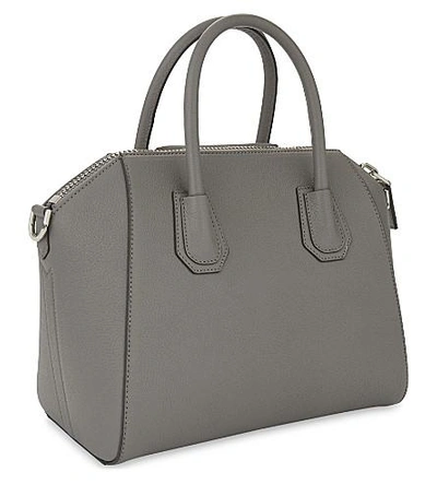 Shop Givenchy Antigona Small Leather Tote In Grey