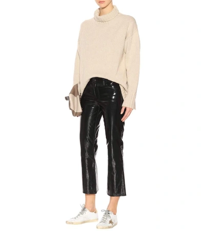 Shop J Brand Selena Mid-rise Crop Boot Trousers In Black