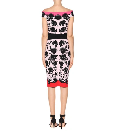 Shop Alexander Mcqueen Jacquard-knit Dress In Pink